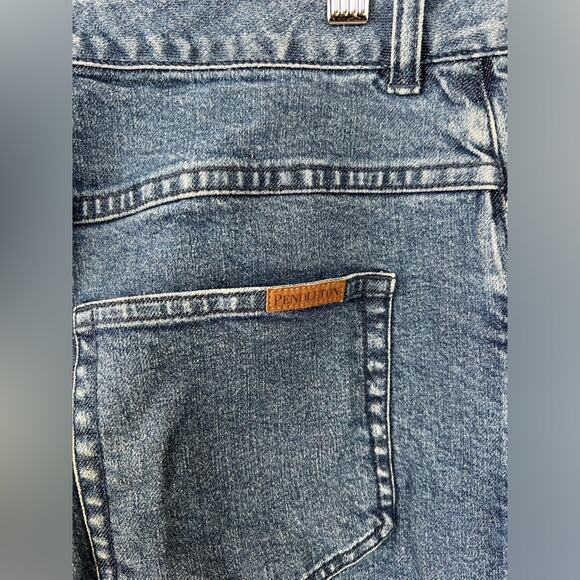 Pendleton straight leg cropped jeans high rise stretchy comfortable size 8 fall - Picture 4 of 11